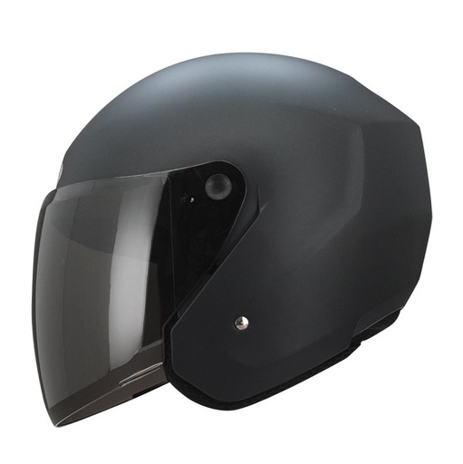 CASCO ABIERTO TECH T10 SOLID NEGRO MATE VISOR NEGRO
