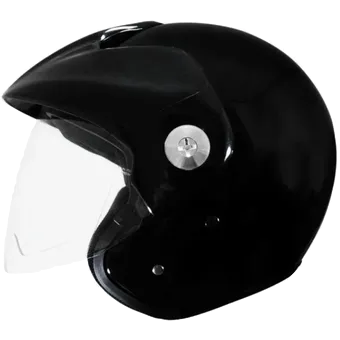 CASCO ABIERTO ZEUS 507 NEGRO BRILLO
