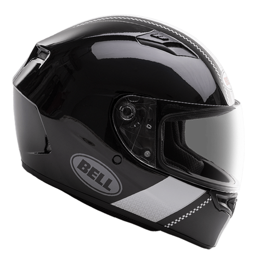 CASCO INTEGRAL BELL QUALIFIER VITESSE NEGRO BLANCO BRILLO