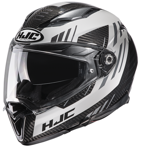 CASCO INTEGRAL HJC F70 CARBON KESTA MC5 BLANCO GRIS BRILLO-INCLUYE PINLOCK