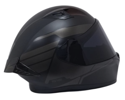 CASCO INTEGRAL ICH 503 BUNCH NEGRO GRIS OSCURO MATE VISOR NEGRO