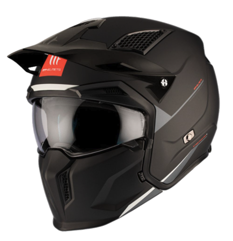 CASCO INTEGRAL MT TR902B STREETFIGHTER SOLID A1 NEGRO MATE