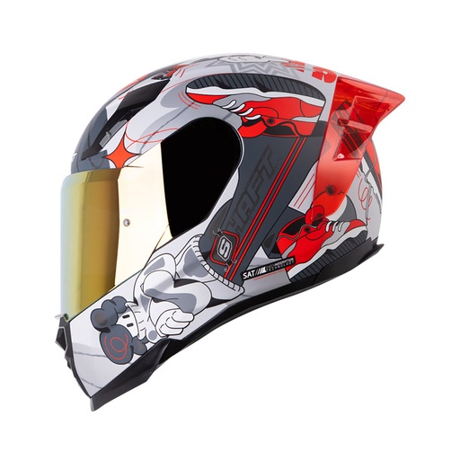 CASCO INTEGRAL SHAFT 562 R FAST FOOT GRIS ROJO MATE