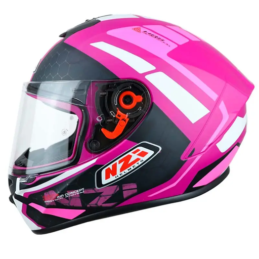 CASCO INTEGRAL NZI TRENDY OVERTAKING PURPURA BLANCO MATE
