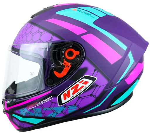 CASCO INTEGRAL NZI TRENDY OVERTAKING PURPURA ROSA MATE 