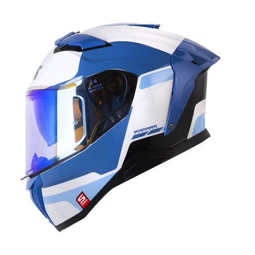 CASCO INTEGRAL SHAFT PRO 606SP DOBLE VISOR MR.INC GRIS CLARO AZUL CLARO BRILLO