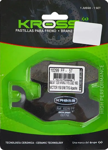 [10299] PASTA DE FRENO KROSS TRASERA HONDA TA 200