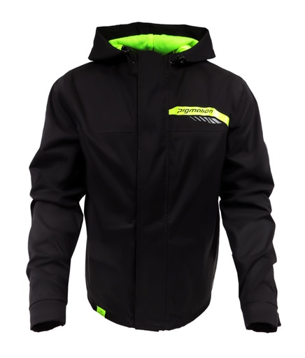 CHAQUETA CORTAVIENTO PIGMALION IMPERMEABLE NEGRA