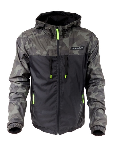 CHAQUETA CORTAVIENTO PIGMALION PREMIUM CAMO VERDE MILITAR