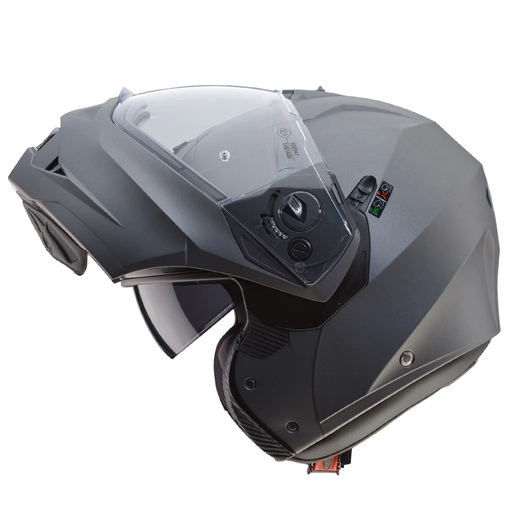 CASCO ABATIBLE CABERG DUKE EVO DOBLE VISOR GUN METAL MATE