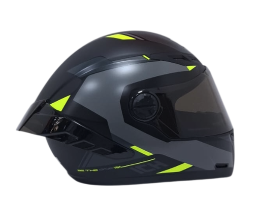 CASCO INTEGRAL ICH 501SP BRAZUK NEGRO GRIS OSCURO AMARILLO MATE VISOR NEGRO