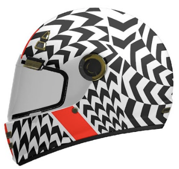CASCO INTEGRAL MT FF119 JARAMA PSYCHO A1 BLANCO PERLA BRILLO