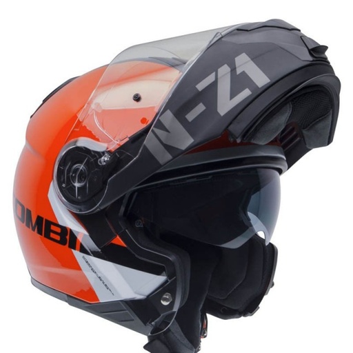CASCO ABATIBLE NZI COMBI2 SOLID NARANJA BRILLO