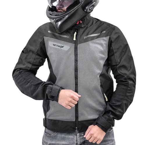 CHAQUETA CON PROTECCION VETROX STREET VERANO NEGRO GRIS CABALLERO