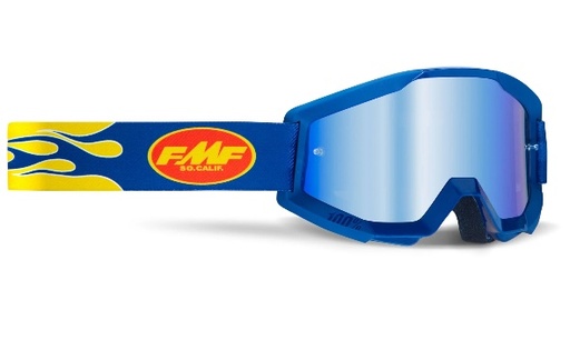 [196261012064] GAFAS CROSS FMF AZUL AMARILLO LENTE AZUL