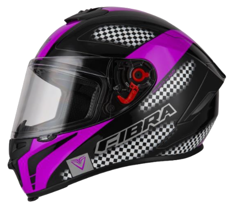 CASCO INTEGRAL FIBRA GIGA TECNO NEGRO MORADO MATE