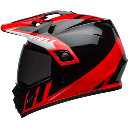 CASCO MULTIPROPOSITO BELL MX-9 ADVENTURE MIPS DASH NEGRO ROJO BRILLO