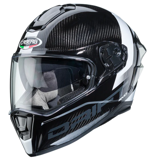 CASCO INTEGRAL CABERG DRIFT EVO CARBON SONIC ANTRACITA BLANCO BRILLO