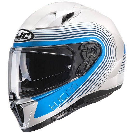 CASCO INTEGRAL HJC I70 SURF MC2SF BLANCO AZUL BRILLO-INCLUYE PINLOCK
