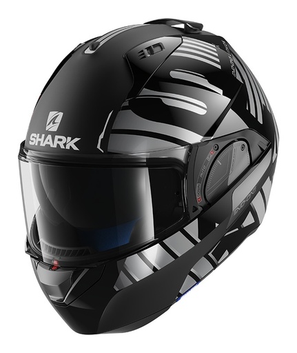CASCO MODULAR SHARK EVO ONE LITHION NEGRO GRIS BRILLO