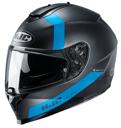 CASCO INTEGRAL HJC C70 EURA MC2SF NEGRO AZUL MATE-INCLUYE PINLOCK
