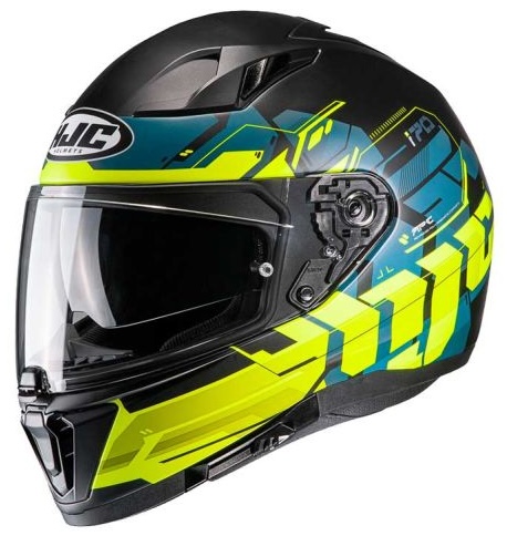CASCO INTEGRAL HJC I70 ALLIGON MC3 NEGRO AMARILLO MATE-INCLUYE PINLOCK