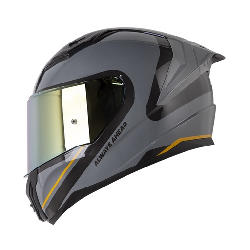CASCO INTEGRAL LS2 810 ANGLE GRIS OSCURO DORADO BRILLO