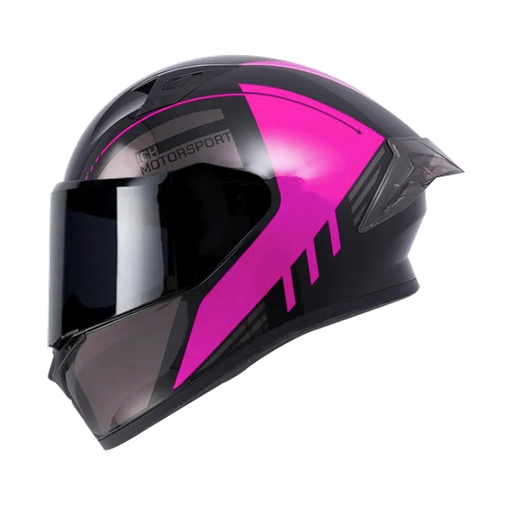 CASCO INTEGRAL ICH 503 DUKO NEGRO FUCSIA VISOR NEGRO