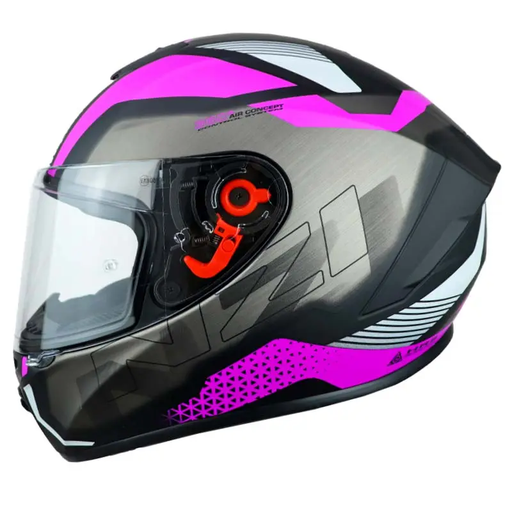 CASCO INTEGRAL NZI TRENDY METAL NEGRO MORADO MATE