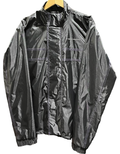 IMPERMEABLE VETROX PREMIUM NEGRO COSTURA MORADA DAMA