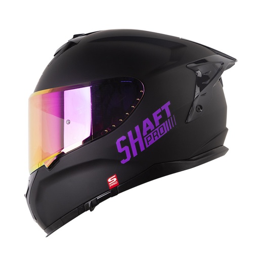 CASCO INTEGRAL SHAFT PRO 610 EVO DOBLE VISOR SOLID NEGRO MORADO 