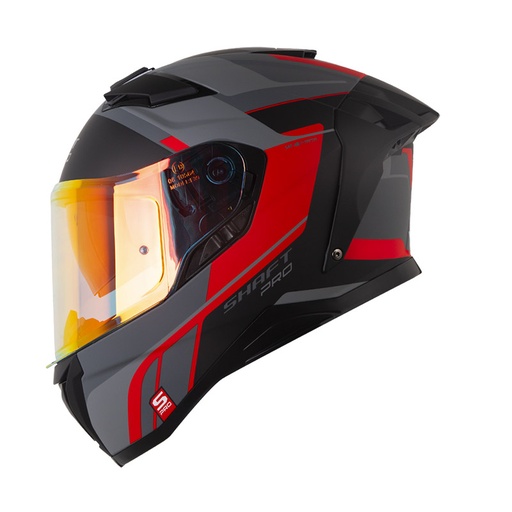 CASCO INTEGRAL SHAFT PRO 606SP DOBLE VISOR CLOWKY GRIS OSCURO ROJO MATE