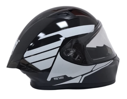 CASCO INTEGRAL ICH 503 BUNCH NEGRO BLANCO BLANCO BRILLO VISOR TRANSPARENTE