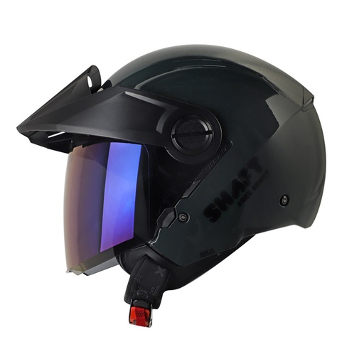 CASCO ABIERTO SHAFT 212 SOLID VERDE OSCURO NEGRO BRILLO
