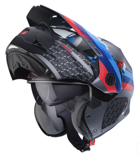 CASCO ABATIBLE CABERG TOURMAX X SARABE DOBLE VISOR NEGRO COLORES BMW MATE