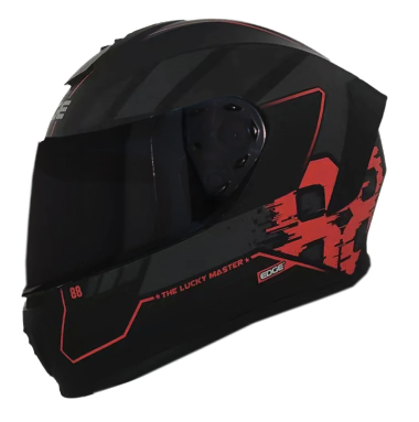 CASCO INTEGRAL EDGE FRANKIE MASTER88 NEGRO ROJO MATE