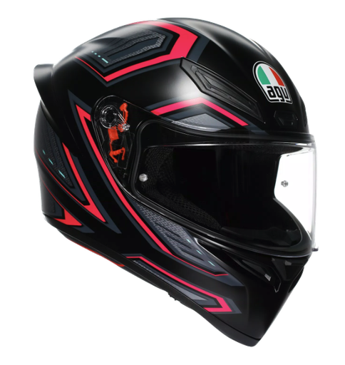 CASCO INTEGRAL AGV K1S SLING NEGRO ROSADO MATE
