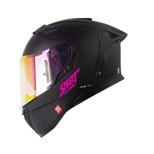 CASCO INTEGRAL SHAFT PRO 606SP DOBLE VISOR SOLID NEGRO FUCSIA MATE