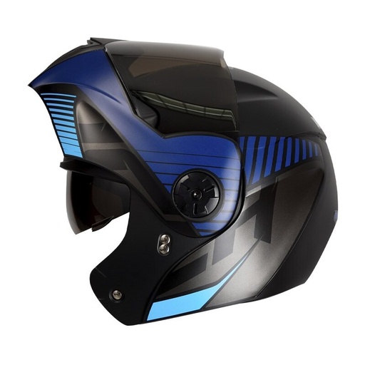 CASCO ABATIBLE ICH 3110DOT DOBLE VISOR TRAYFORM NEGRO AZUL NAVY MATE