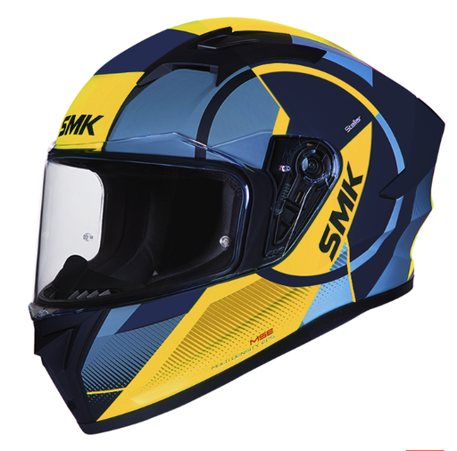 CASCO INTEGRAL SMK STELLAR FARO AMARILLO AZUL MATE MA554