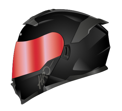 CASCO ABATIBLE HRO 3440 DOBLE VISOR SOLID NEGRO NEGRO MATE