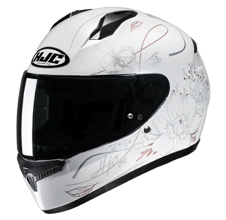 CASCO INTEGRAL HJC C10 EPIC MC8 BLANCO FUCSIA BRILLO-INCLUYE PINLOCK