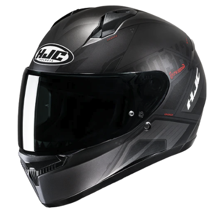 CASCO INTEGRAL HJC C10 INKA MC1-SF NEGRO ROJO MATE-INCLUYE PINLOCK