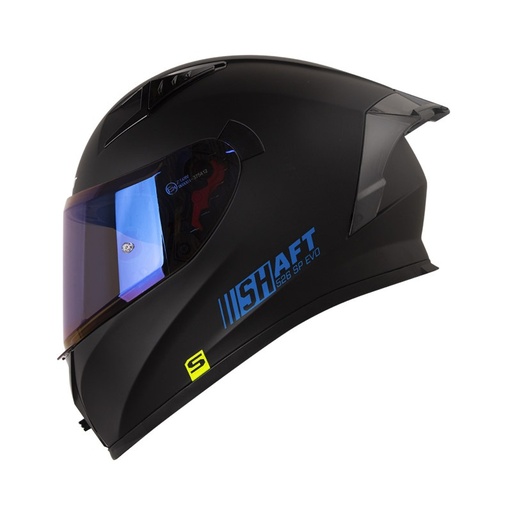 CASCO INTEGRAL SHAFT 526SP EVO SOLID NEGRO AZUL MATE