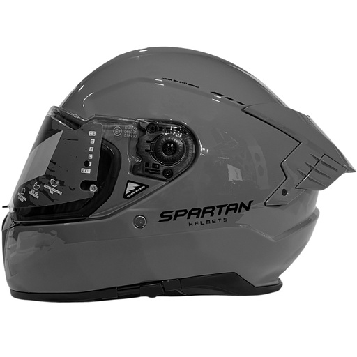 CASCO INTEGRAL SPARTAN DOBLE VISOR HAWK EVO SOLID A12 GRIS BRILLO