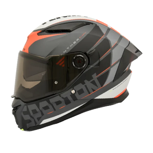 CASCO INTEGRAL SPARTAN PANTHER FLIGHT ROJO NEGRO MATE
