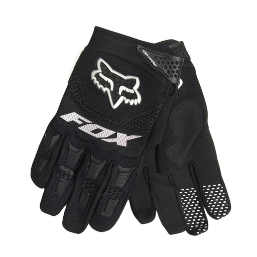 GUANTE SIN PROTECCION FOX REPLICA NEGRO BLANCO