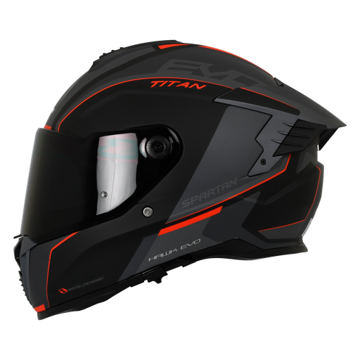 CASCO INTEGRAL SPARTAN DOBLE VISOR HAWK EVO TITAN B15 GRIS ROJO MATE