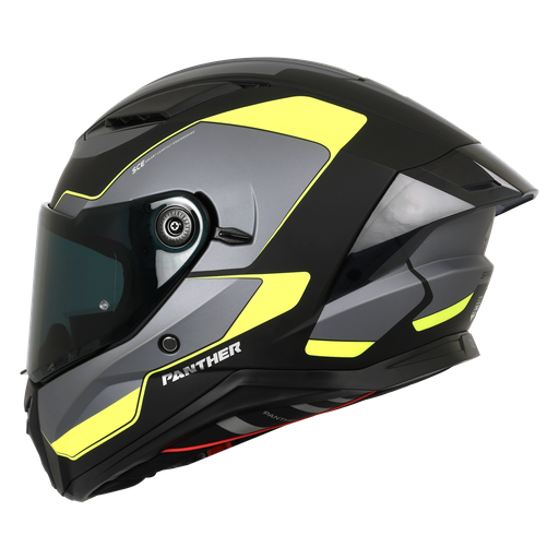 CASCO INTEGRAL SPARTAN DOBLE VISOR PANTHER GALE B3 GRIS AMARILLO FLUOR MATE