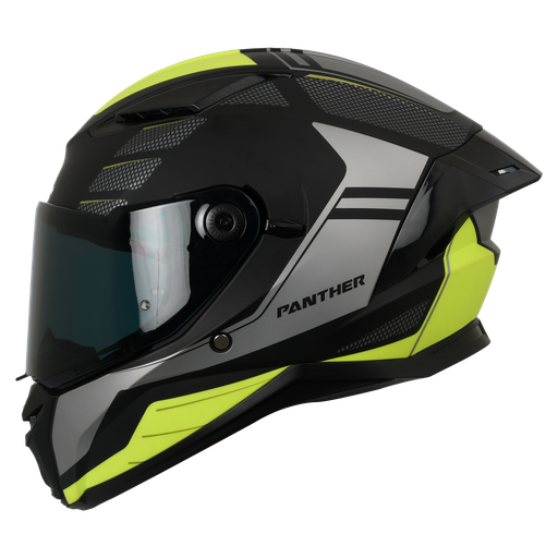 CASCO INTEGRAL SPARTAN DOBLE VISOR PANTHER PRESTIGE B3 GRIS AMARILLO FLUOR MATE